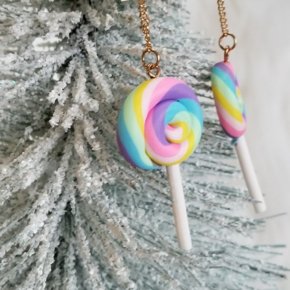 UNICORN LOLLIPOP EARRINGS - Picture 3 of 4